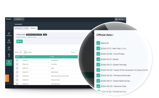 Automatic Import of Official Holidays by Location